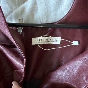 Crimson - Faux Leather - Mini Dress